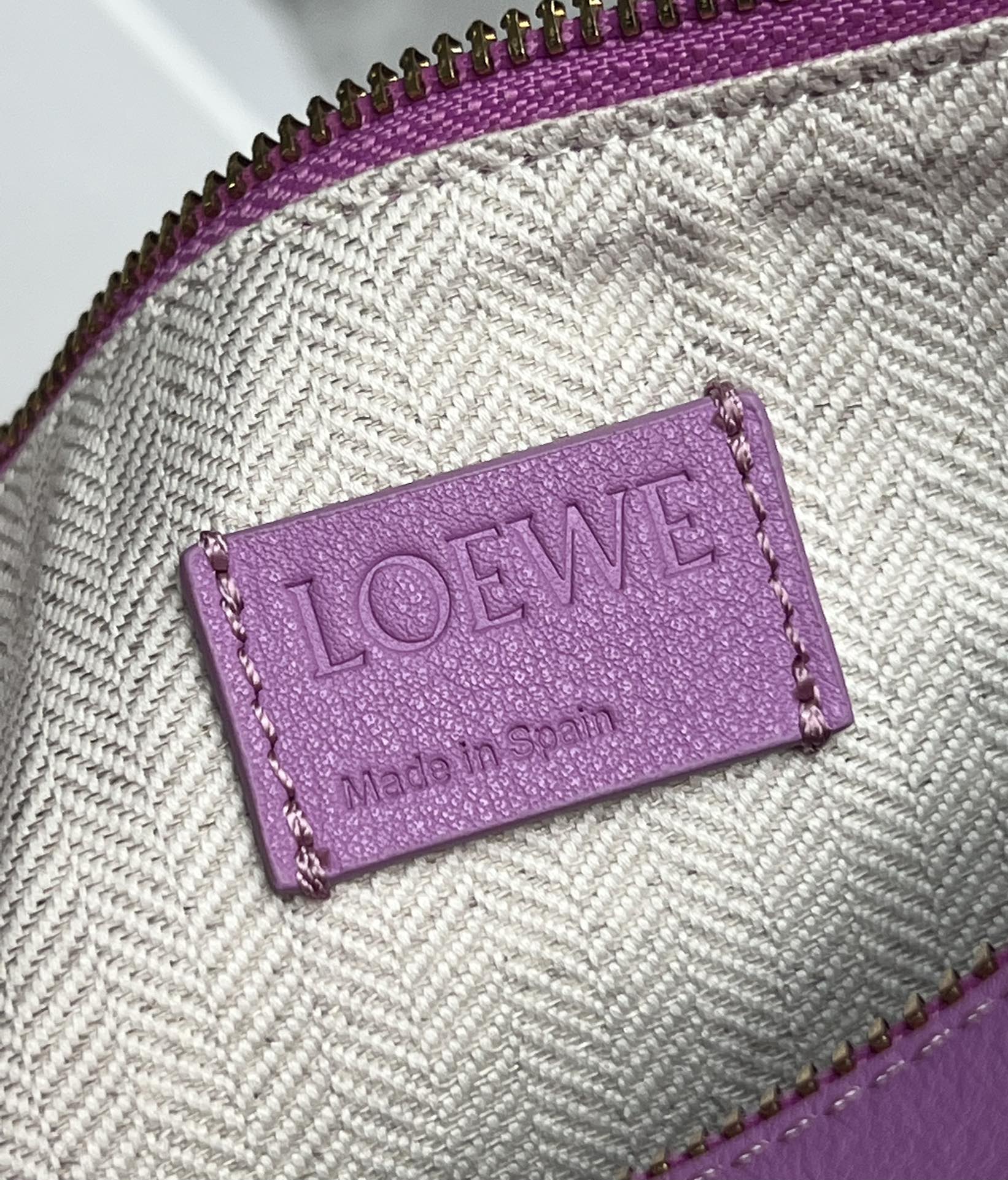 Loewe Mini Hammock Hobo Bag in Classic Calfskin Purple